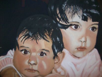 2 Kinder - A Paint Artwork by Oscar Campello