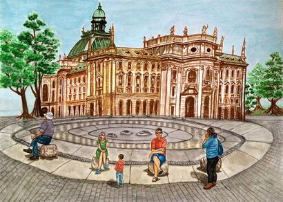 A Glance of Fountain Circle - a Paint Artowrk by Jo Lan Tao