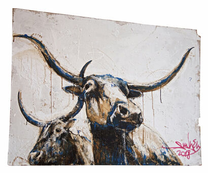 Bulls - a Paint Artowrk by Silviaely