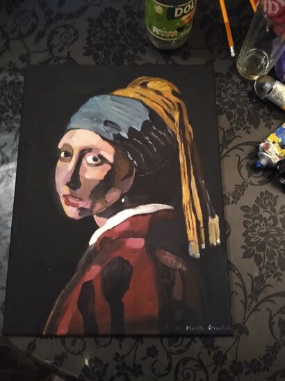 My version of the Girl with the pearl earing - A Paint Artwork by Mark Goodwin