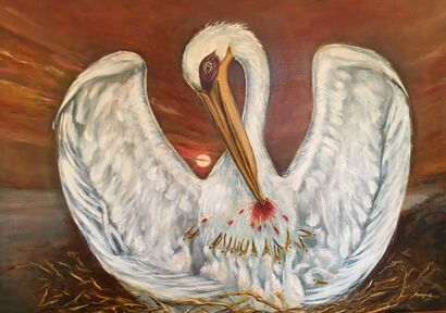 Pelican - A Paint Artwork by Tatiana Maksimova 
