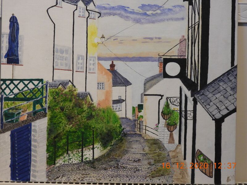 Cornwall Lane - a Paint by Eric Cannell