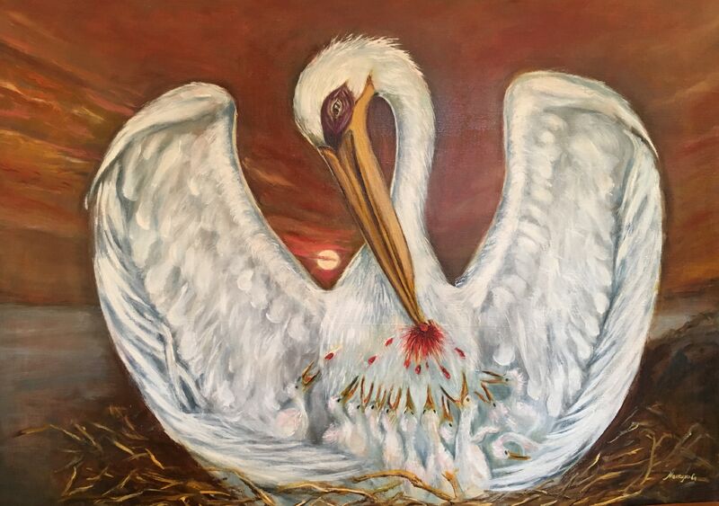 Pelican - a Paint by Tatiana Maksimova 