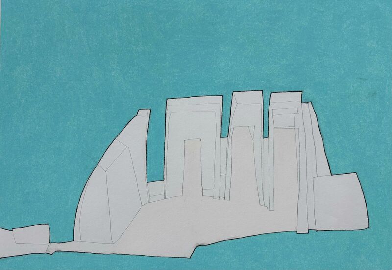 UNTITLED (blue trilogy I) - a Paintings by isa geiger