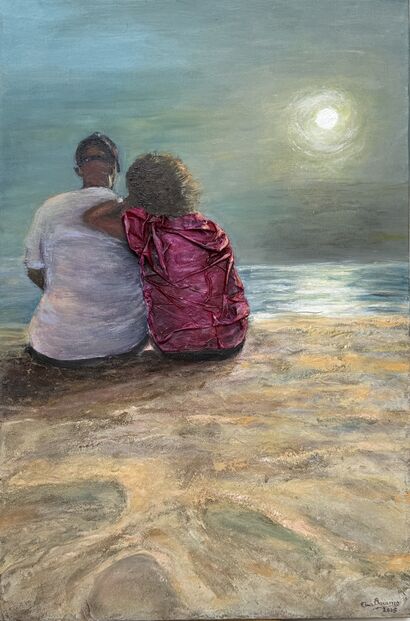 Contemplación 1  - a Paint Artowrk by Ana  Bacariza Domínguez 