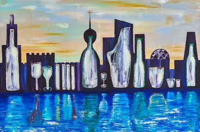 Empty cities - A Paint Artwork by Tatjana Teivas