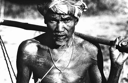 Man at work. Tamil Nadu. India - A Photographic Art Artwork by Rick Margiana