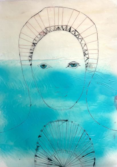 Antlitz # 59 - A Paintings Artwork by Katharina Lökenhoff