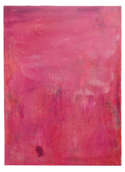 2020, pioggia rossa, cadendo - a Paint Artowrk by Wang Muguijie
