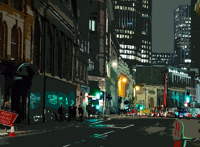 Gracechurch Street. London. EC3V - a Paint Artowrk by Pablo Guillamon
