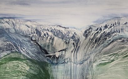 Observer Effect: Collapse into Landscape - a Paintings Artwork by Elena Gozunova