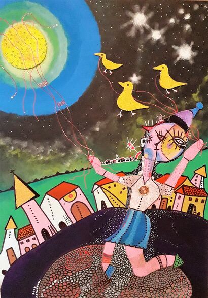 Arianna ha preso la luna - a Paint Artowrk by Bruno Mascheroni