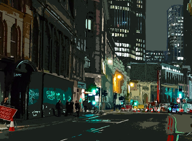 Gracechurch Street. London. EC3V - a Paint by Pablo Guillamon