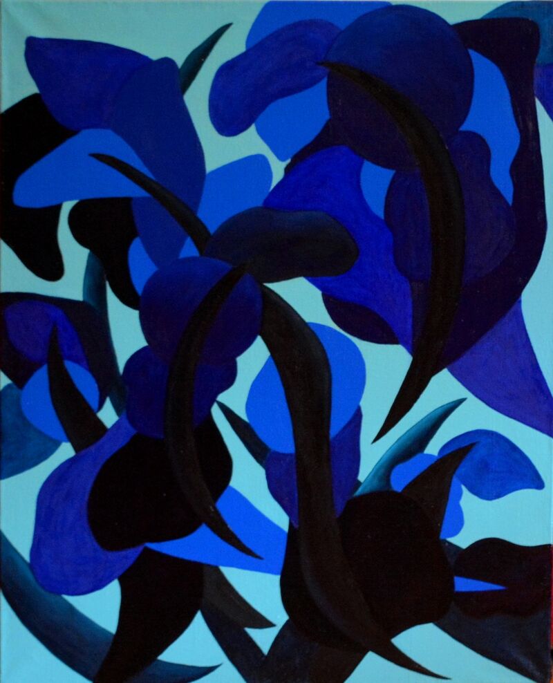 FLOWERS - BLUE SERIES N.2 - a Paint by ELEONORA FIRENZE