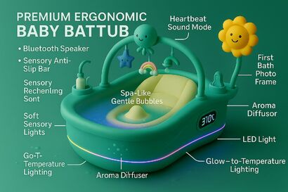 Teo Glowing BabySpa & Baby Wellness Capsule - a Art Design Artowrk by Nina Teo