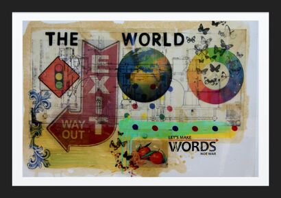 Let's Make Words Not War #1 - A Paint Artwork by Mark Dickens