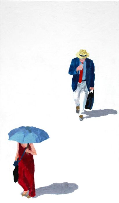 Walking - A Paint Artwork by Luciana Mathioudakis