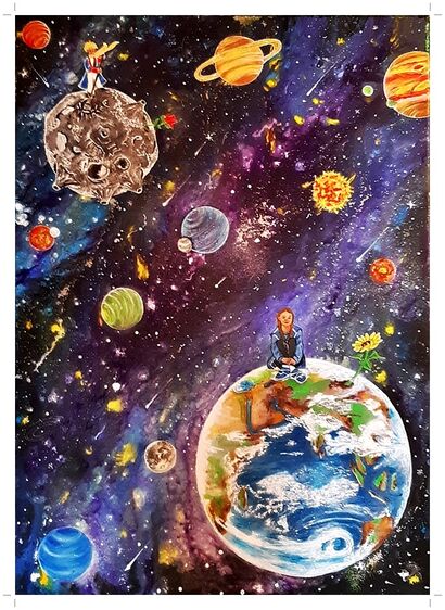 Planet GretaT - a Paint Artowrk by Elena Dilascio
