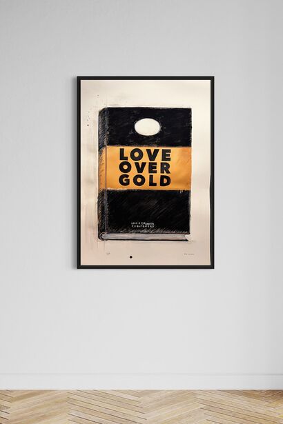 LOVE OVER GOLD - a Paint Artowrk by Viola Winokan