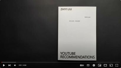 YouTube Recommendations - a Video Art Artowrk by Zhiyi Liu
