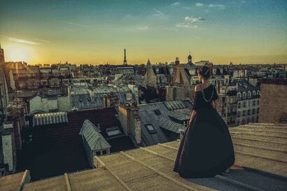 Sunset in Paris - a Photographic Art Artowrk by Ksenia Usacheva