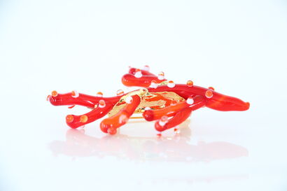 Coral Glass Brooch - a Art Design Artowrk by NERO