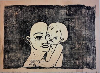 Mother with child - a Paint Artowrk by Luisa Sabrina Stark