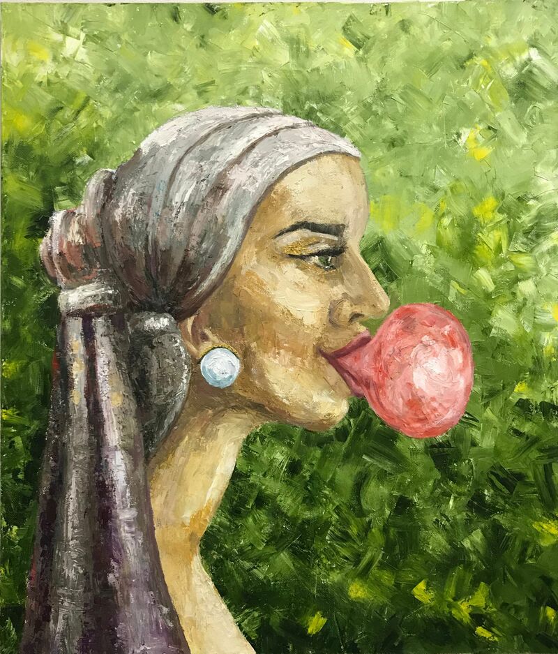 Girl with a Gum - a Paint by Vetrinna