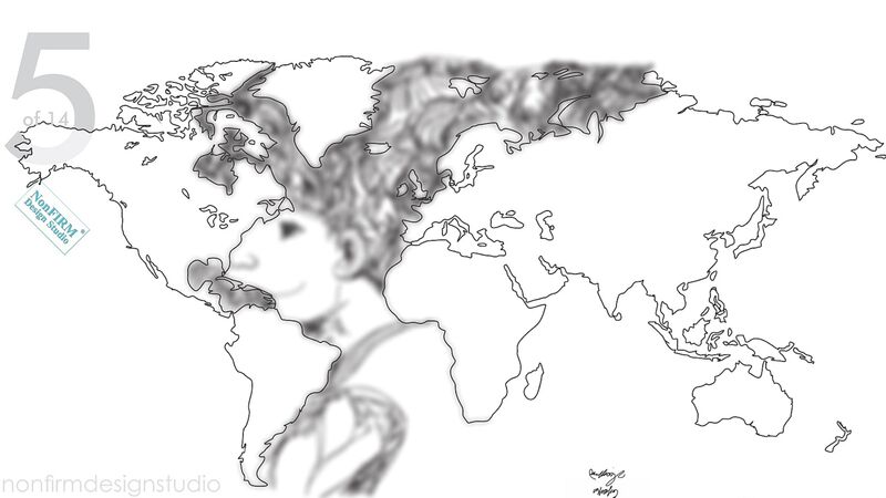 Map of a Smiling World - a Digital Graphics and Cartoon by Paulkodje