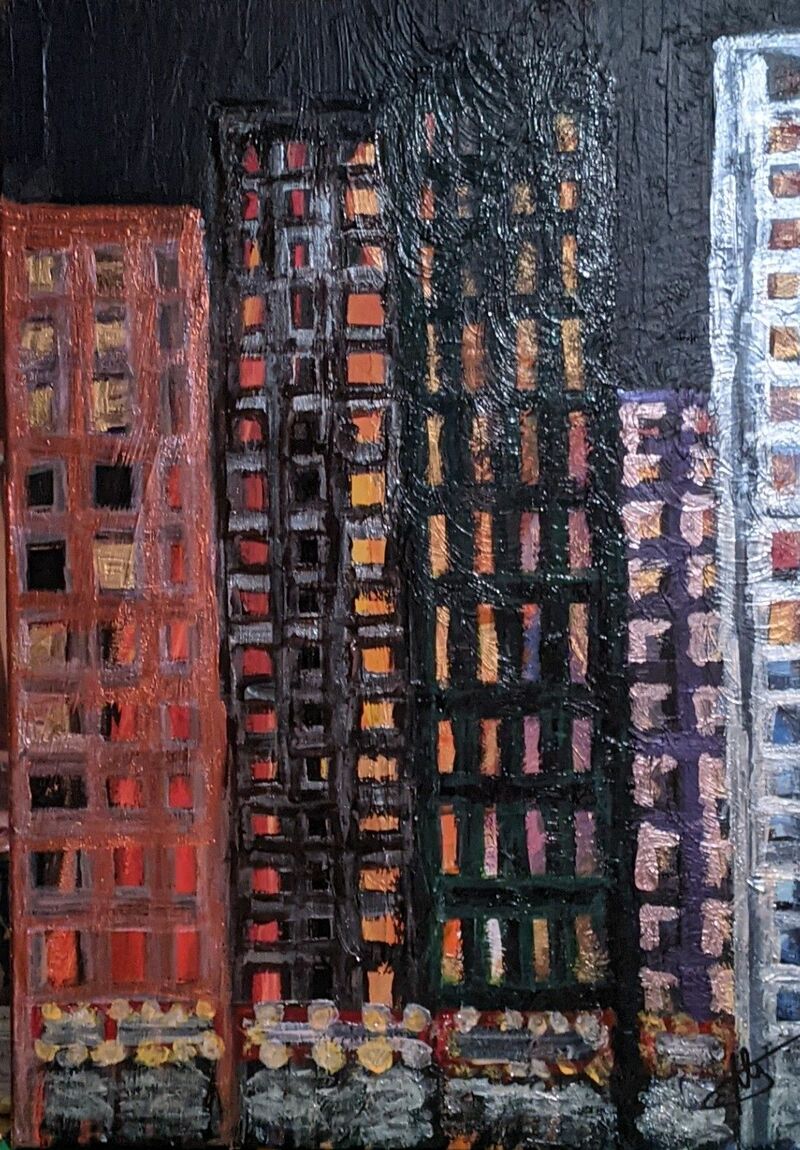 Sunset in Manhattan - a Paint by Nono