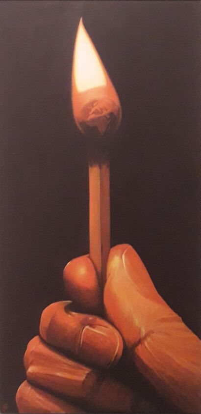 Incendio Doloso - arson - A Paint Artwork by Fabrizio Galbiati
