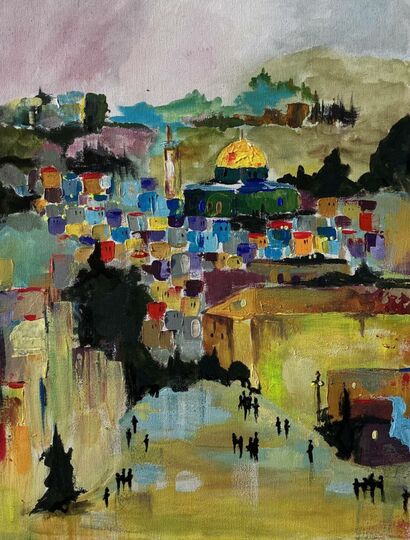 “When the City Is Painted with the Blade of Memory” - a Paint Artowrk by Malakjk