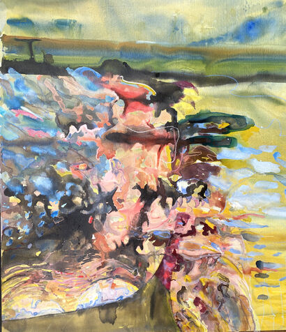 I, Submerged - a Paint Artowrk by cathy O\'Reilly-Hayes