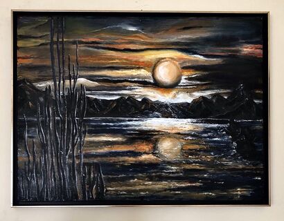 The moon - a Paint Artowrk by Tess