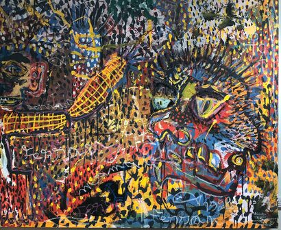 Jean-Michel Basquiat - a Paint Artowrk by Fdelarosa