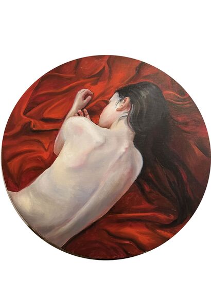 Portrait in red - a Paint Artowrk by Iryna Götz