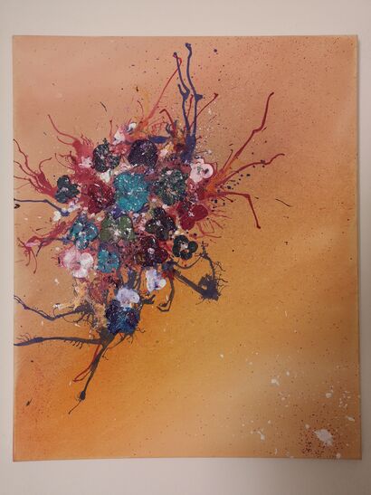 Explosions des fleurs  - A Paint Artwork by Hanane baiya
