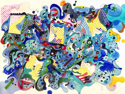 Five letters - A Paint Artwork by Jane Yule