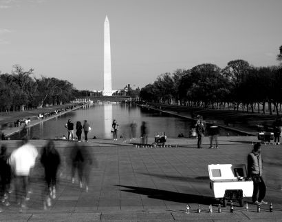 Reflecting Pool with Washington Monument - a Photographic Art Artwork by H-Ray Heine