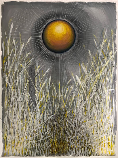 Walking through field of Golden Corn - A Paint Artwork by Yelena York