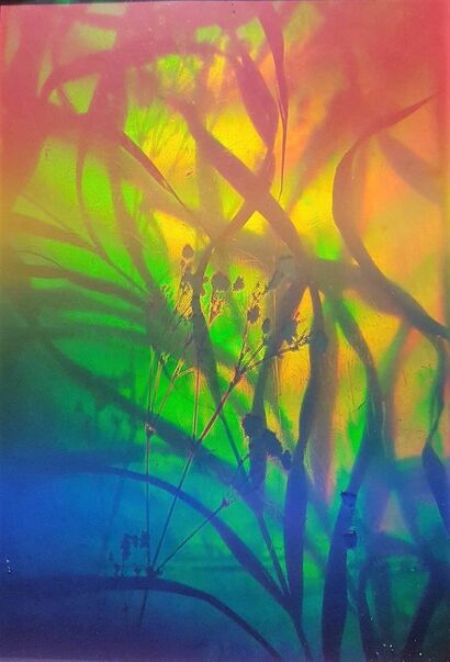 Light spectrum and leaves - a Paint Artowrk by Juergen Eichler