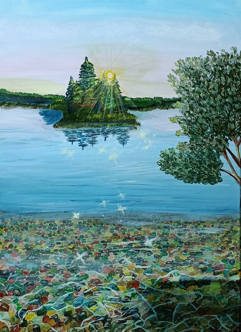 Edelsteinstrand in Fantasialand  - a Paintings by Betty Dienel
