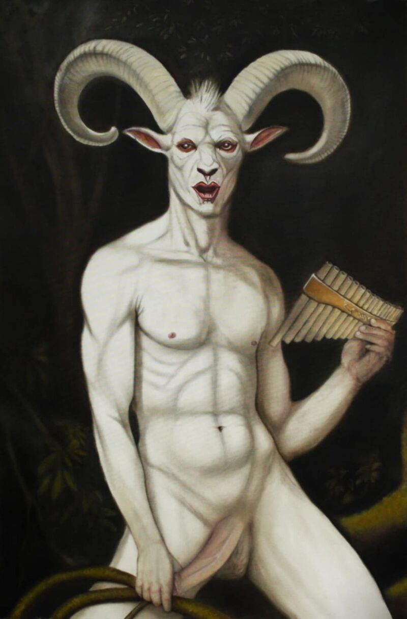 A satyr with his flute - a Paint by Jimmy Richter