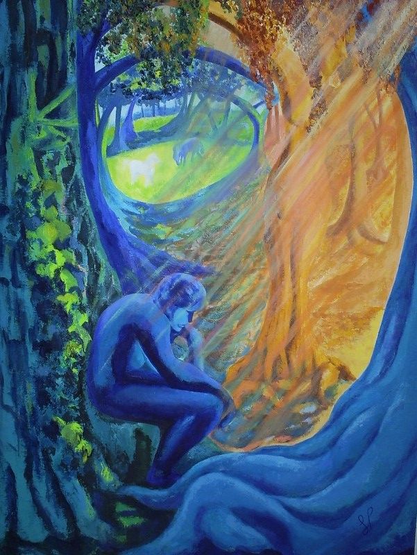 ADÁN ESPERA A EVA - a Paintings by Lili