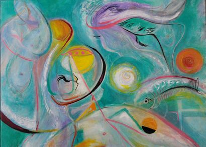 cosmic blues  - a Paint Artowrk by Odelo