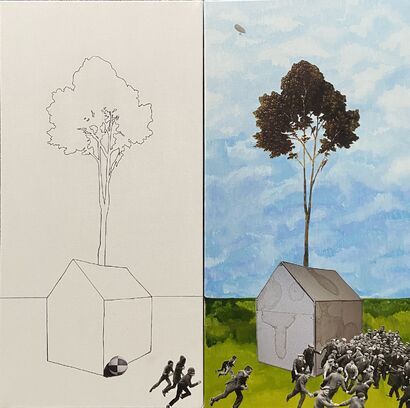 Become one (diptych) - a Paint Artowrk by Daniela Di Lullo