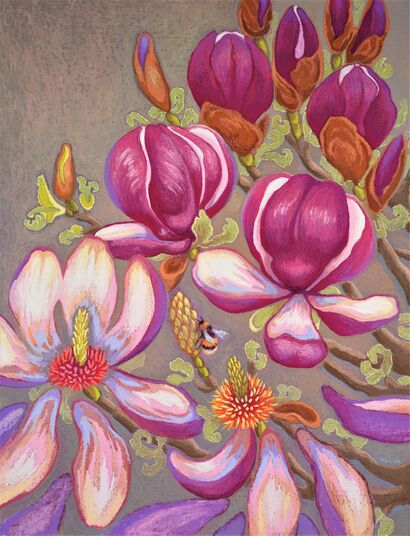 Metamorphosis of Magnolia II - a Paint Artowrk by Maria Bibiana