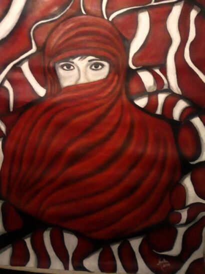 Figura femenina con los colores del pez payaso - a Paint Artowrk by Martha Rojas