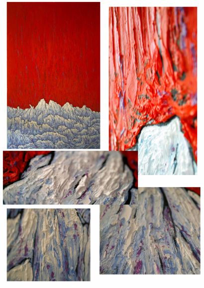 Particolare di“Grande terra-rosso” - a Paint Artowrk by xiao hui sun
