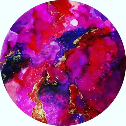 Blush - Alcohol ink on Canvas - A Paint Artwork by Stephanie Reynolds